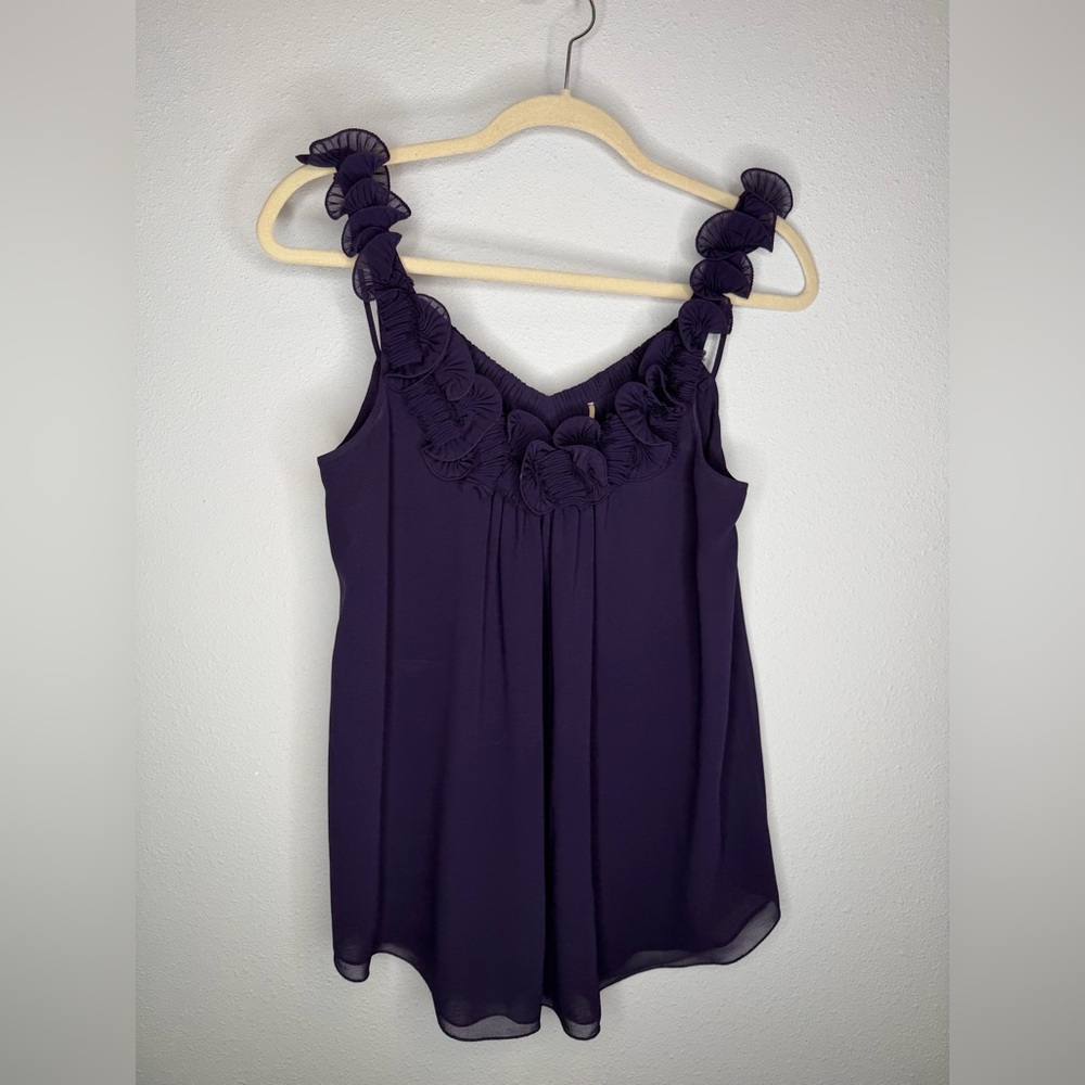 Rebecca Taylor dark purple tank top women’s size 0